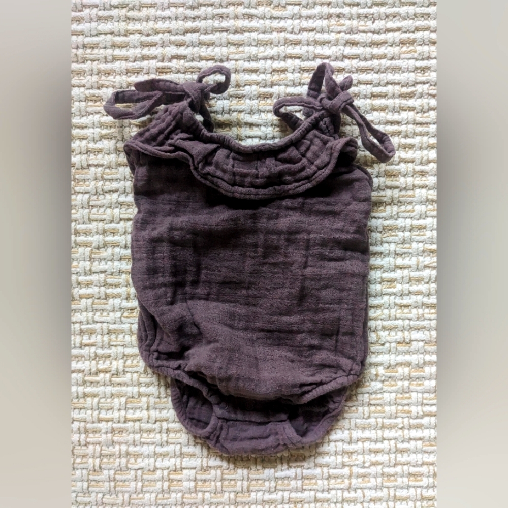 Jamie Kay Baby girl ruffled onesie.
